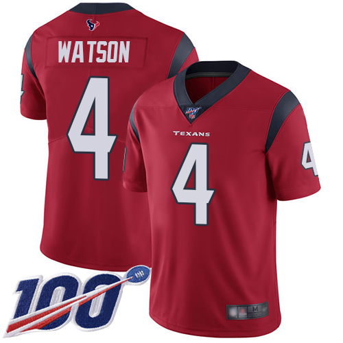NFL H T Texans Deshaun Watson #4 Red Limited Game Jersey - Premium