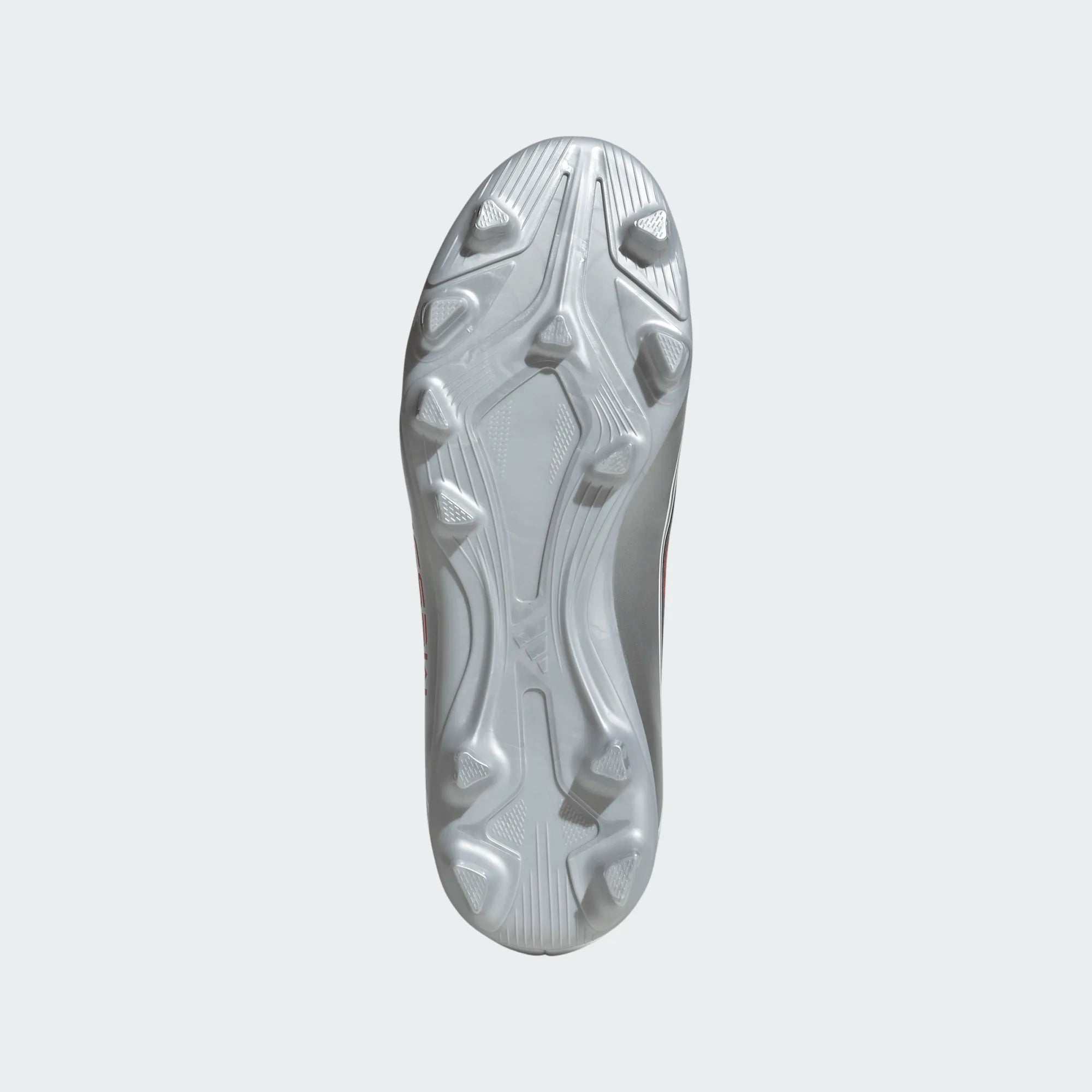 adidas Youth F50 Messi Club FG/MG Junior Soccer Cleats (White/Lucid Red/Silver Metallic)