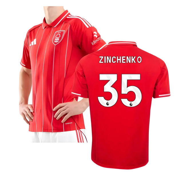2025-2026 Nottingham Forest Home Kit (Zinchenko 35)