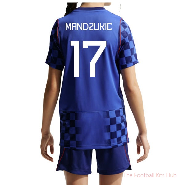 Team Croatia 2026-2027 Away Shirt (Kids) (Mandzukic 17)