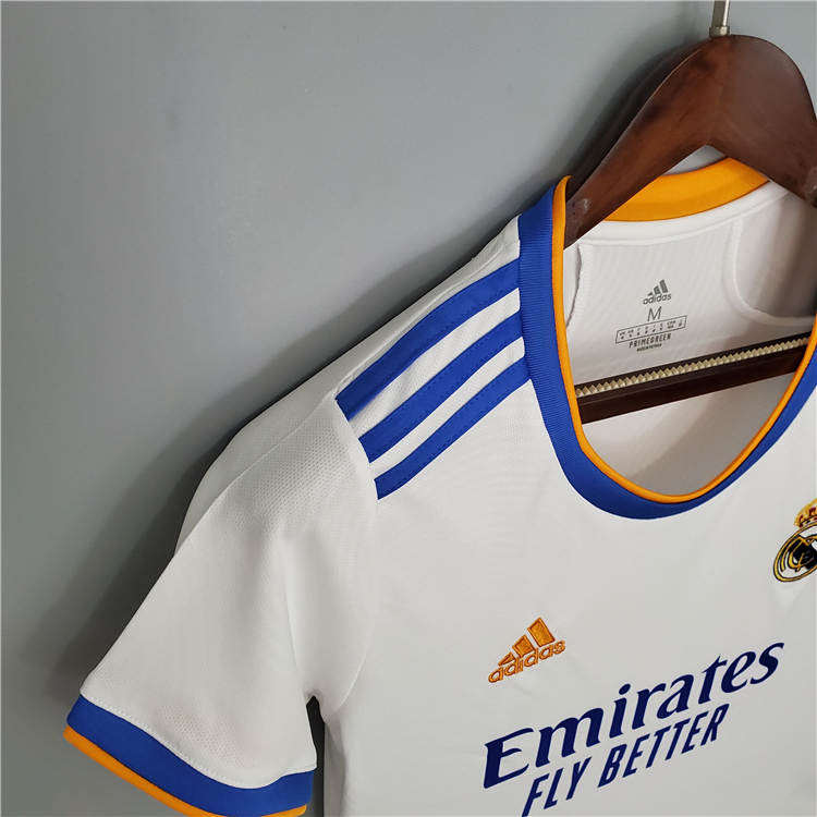 Durable Real Madrid 21-22 Home White Women's Soccer Jersey Football