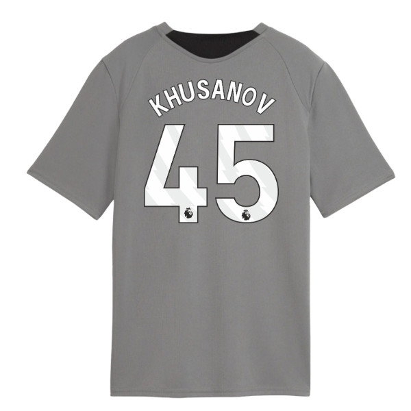 [DDJ] 2026-2027 Man City Training Jersey (Cast Iron) - Kids (Khusanov 45)