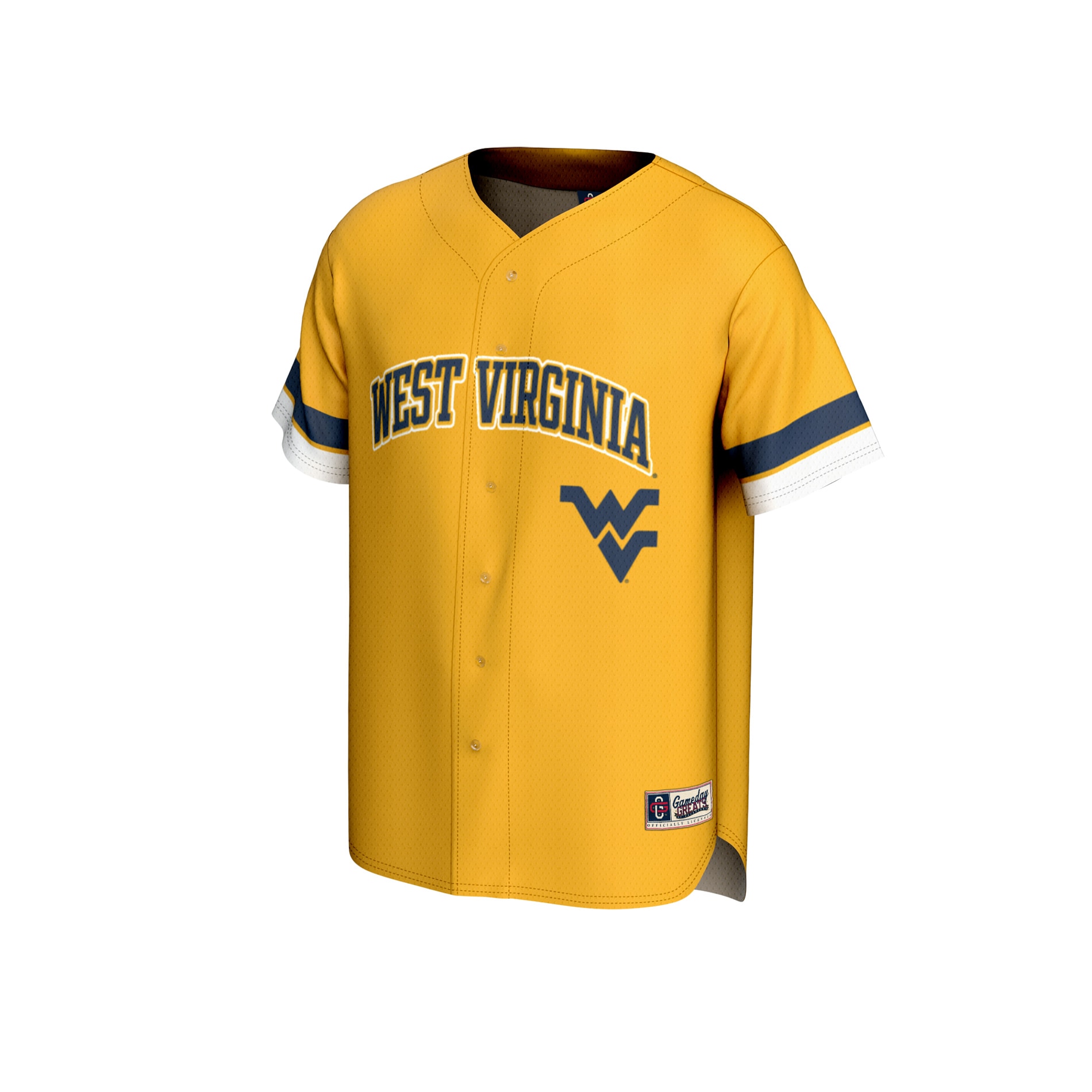 [DDG] West Virginia Mountaineers GameDay Greats Youth Spirit Baseball Jersey - Gold