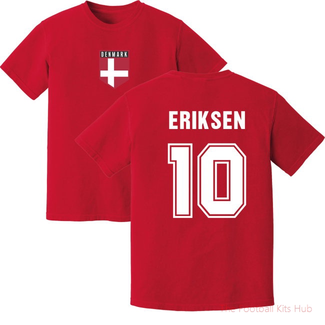 Men Eriksen Denmark Training Jersey (Red) UEFA Euro