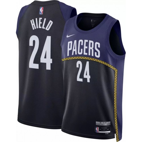 Blue Nike Indiana Pacers #24 Pacers Jersey - Durable Fabric Quality