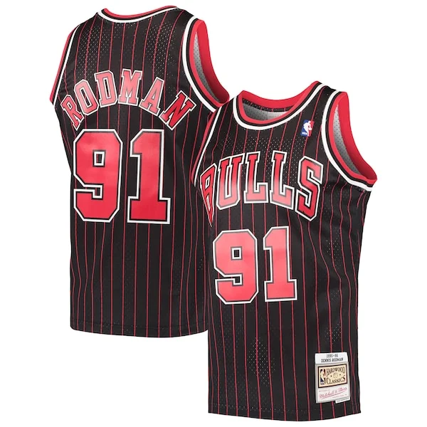 Elite Dennis Rodman CHI NBA Jersey - Black - Official NBA Merchandise