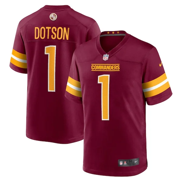 Performance None Game Jersey - Premium Burgundy NFL Fan Jersey | Ga...