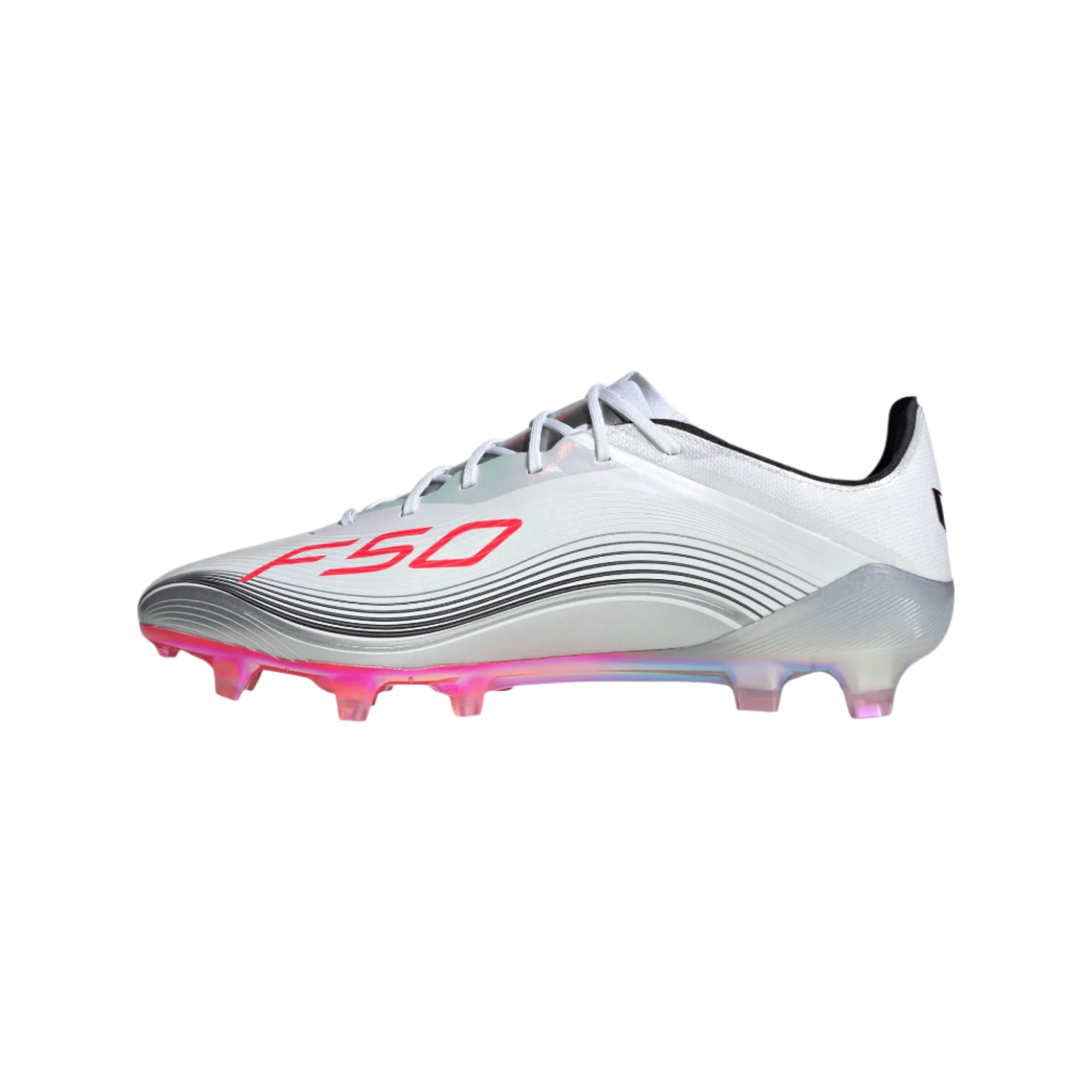 Messi adidas F50 Elite FG Football Boots White Lucid Red Silver Metallic