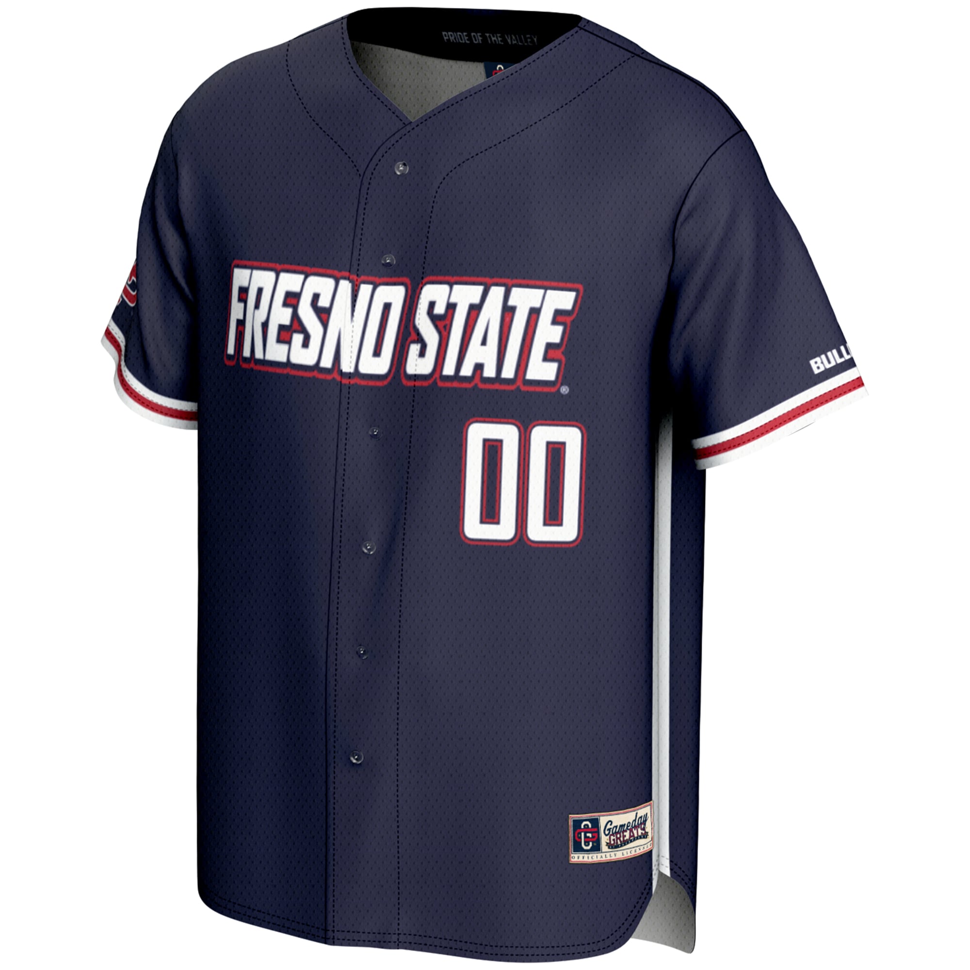 [DDG] Fresno State Bulldogs GameDay Greats NIL Pick-A-Player Lightweight Baseball Jersey - Navy