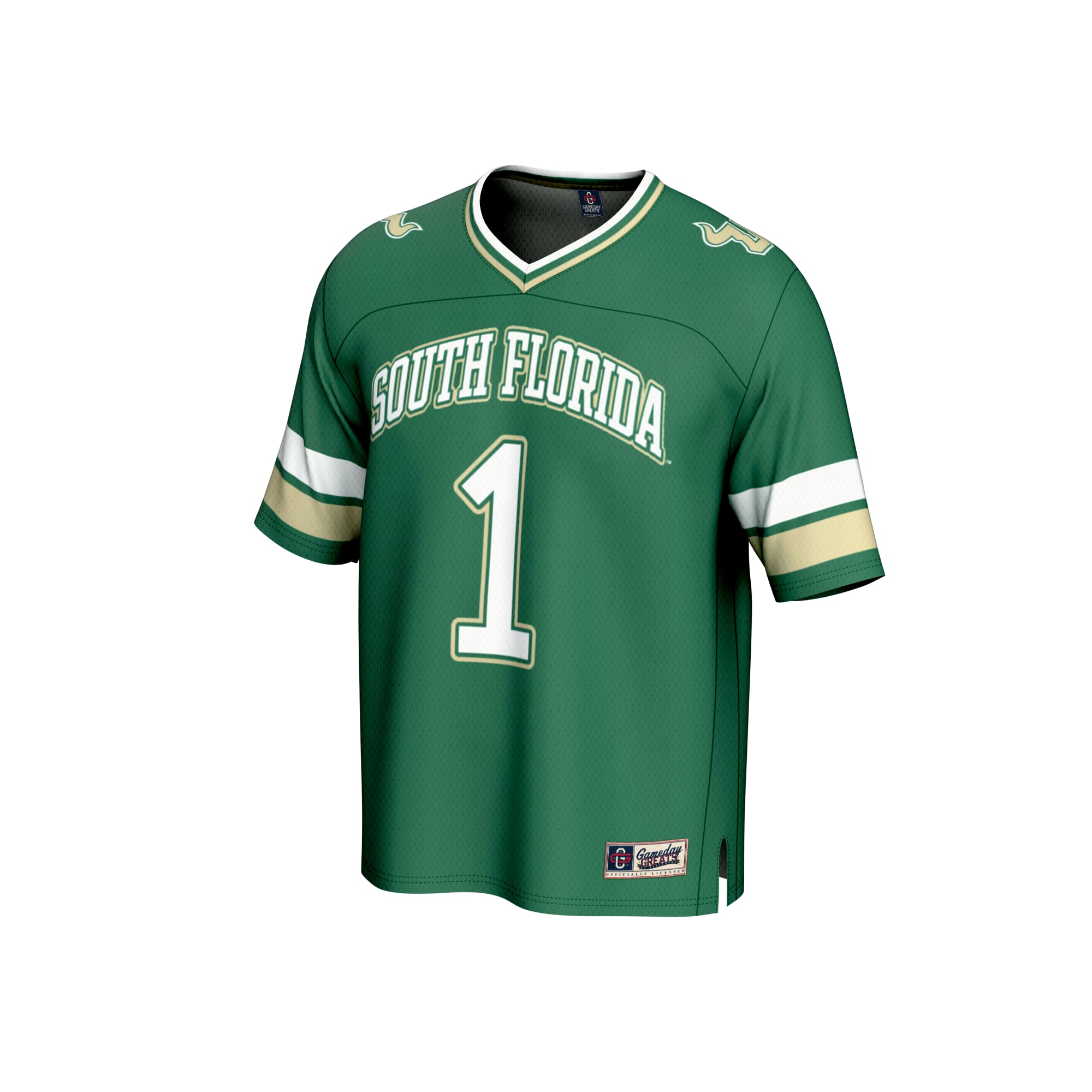 Youth #1 Green South Florida Bulls Lightweight Collegiate Football Fashion Jersey