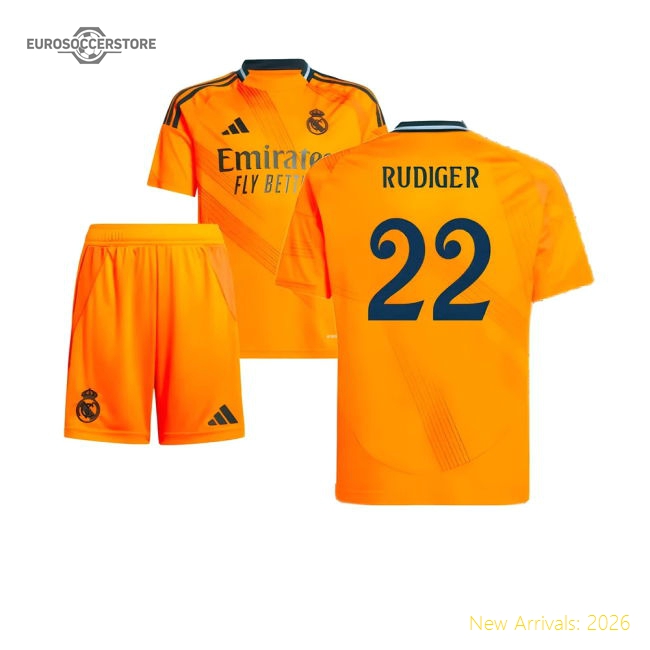 Match-ready Real Madrid Away Rudiger Jersey 2024-2025 Moisture-wicking