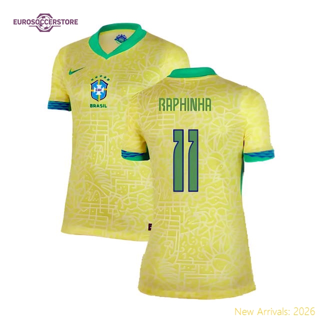 Refined Womens Football Team Raphinha Jersey 2024-2025 Comfortable
