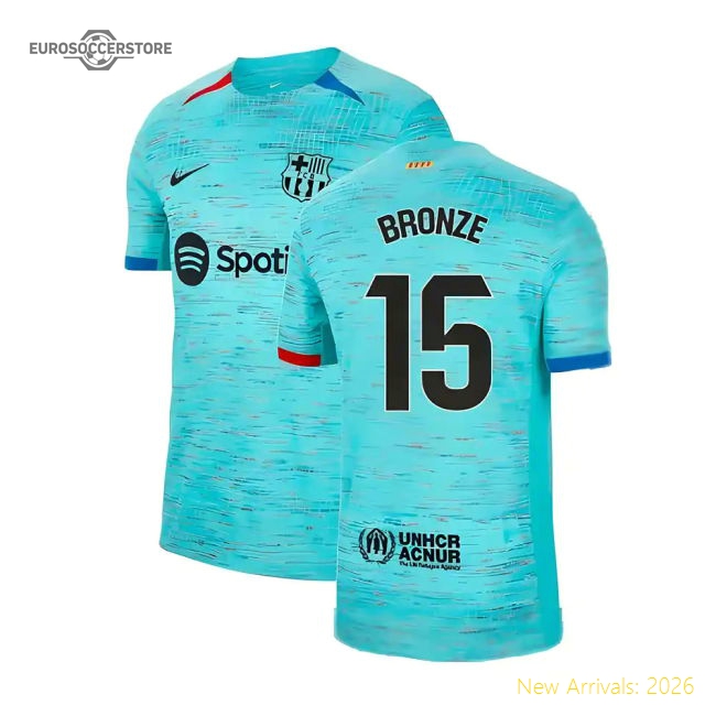 Barcelona Third Durable Jersey Athletic Fit Lightweight