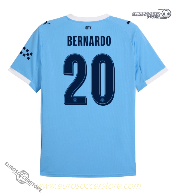 Bernardo's 2025-26 Manchester City UEFA Champions League Home Jersey Version 20