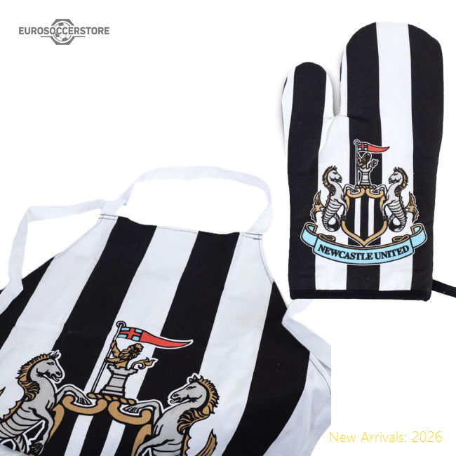 Official Newcastle United Fc Apron & Oven Glove Set - Premium Quality