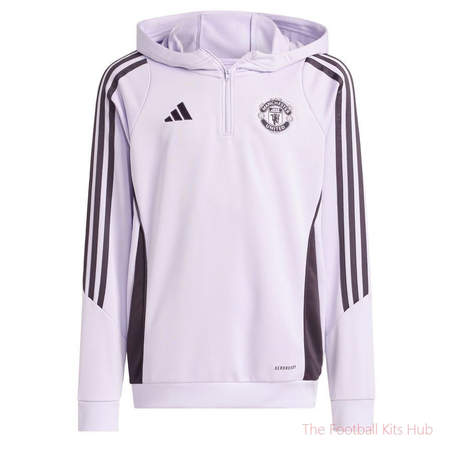 Manchester United Hoodie Tiro 25 - Purple Tint/Aurora Black Kids