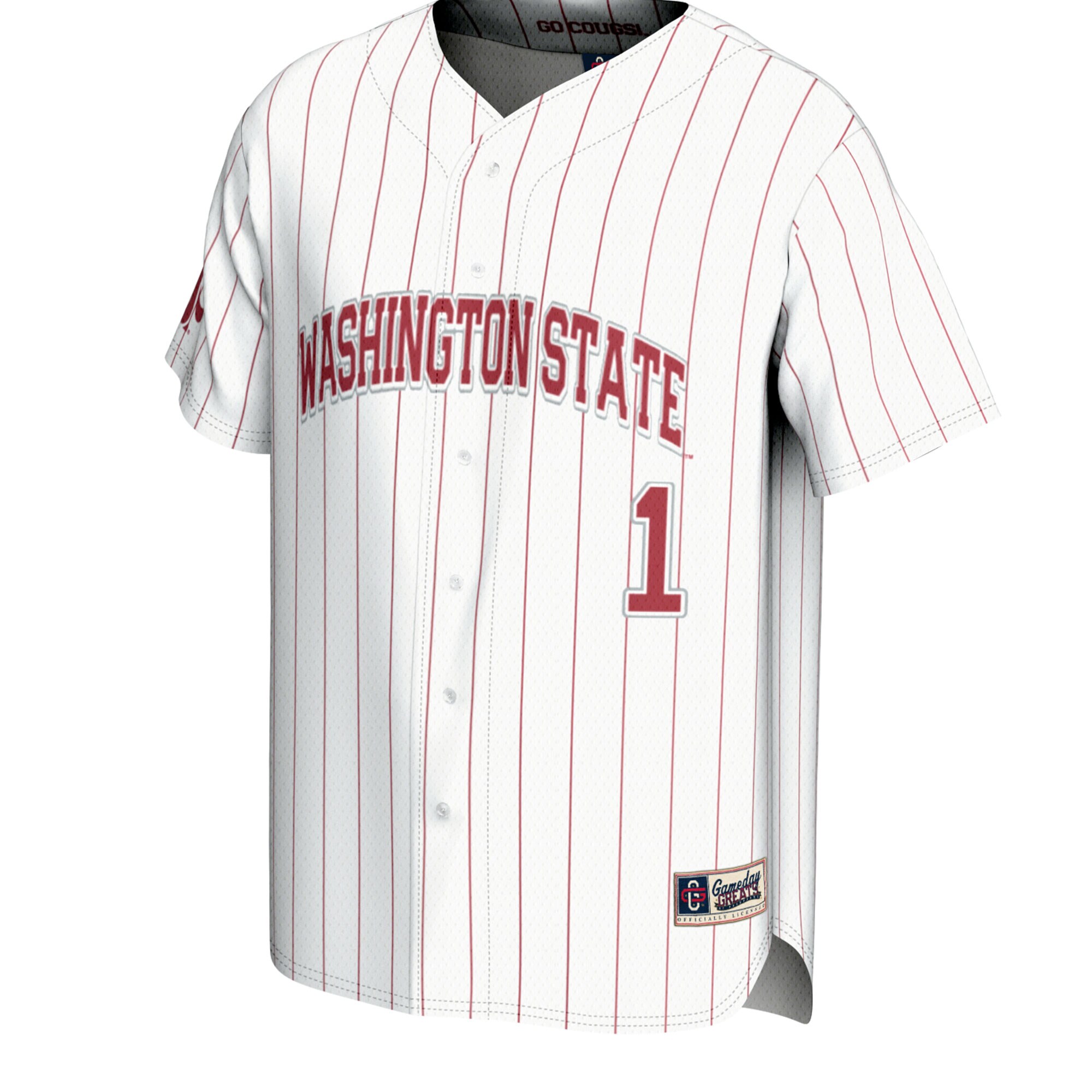 [DDG] Washington State Cougars GameDay Greats Youth Lightweight Baseball Fashion Jersey - White