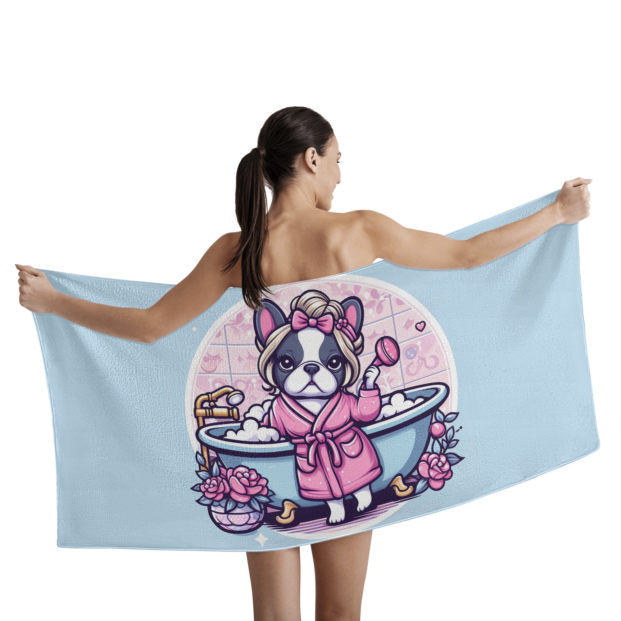 French Bulldog Dixie Bath Towel Cute Frenchie Essential