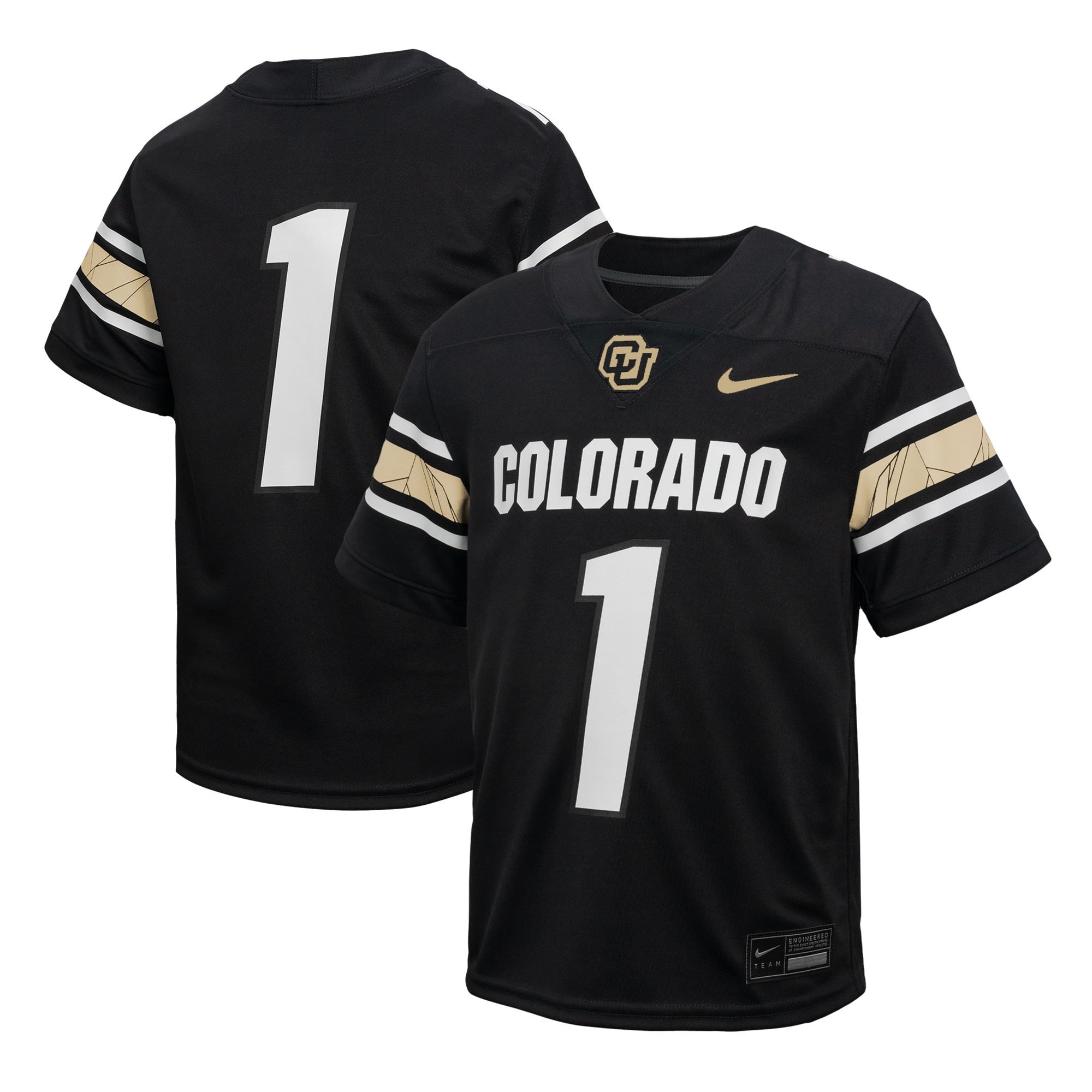 #1 Colorado Buffaloes Preschool Throwback Untouchable 26/27 Football Jersey - Black