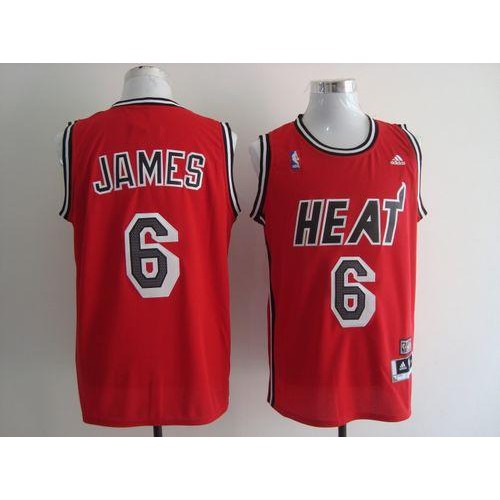 Limited Stock Miami Heat LeBron #6 NBA Pro Jersey Athletic