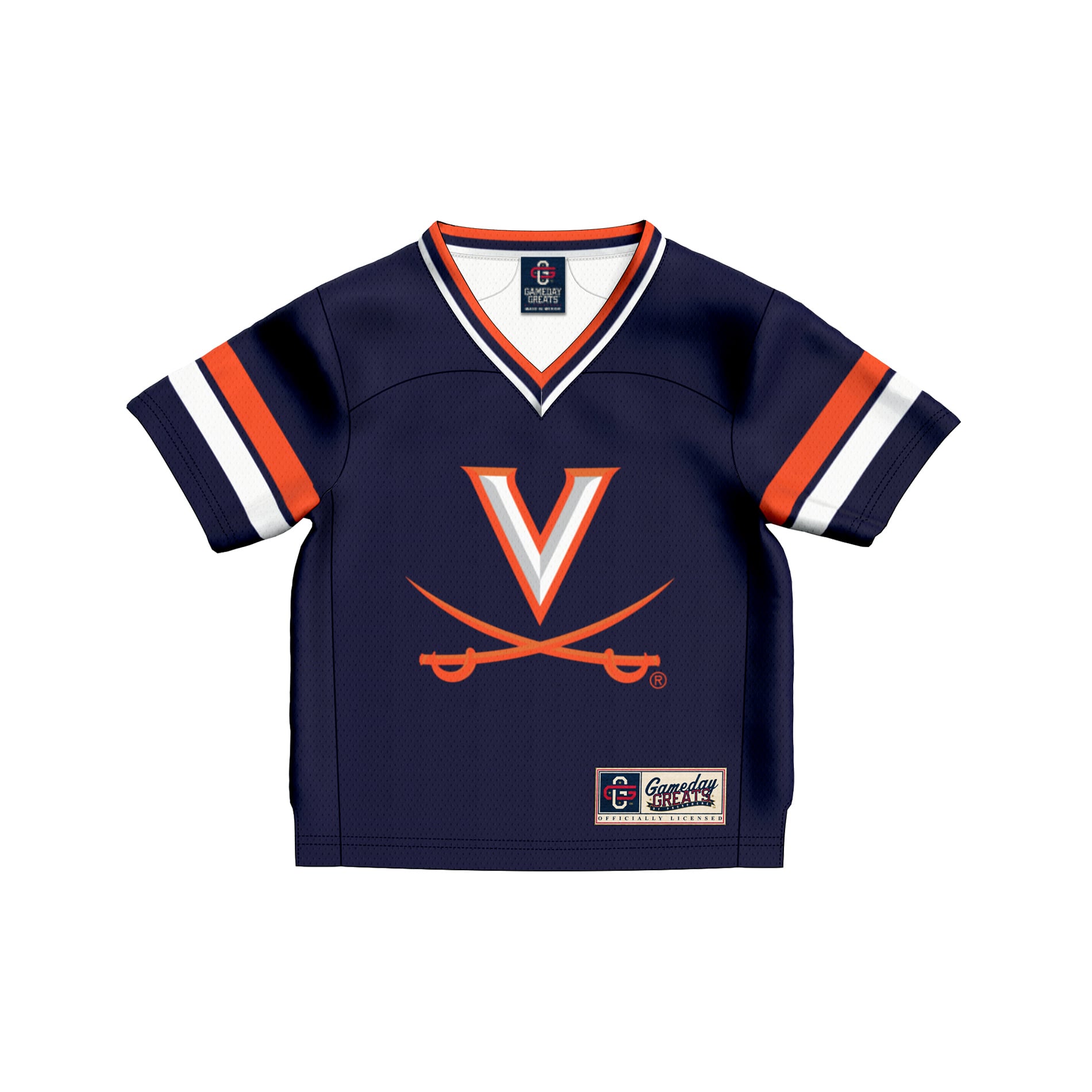 Toddler #1 Navy Virginia Cavaliers Lightweight Football Jersey