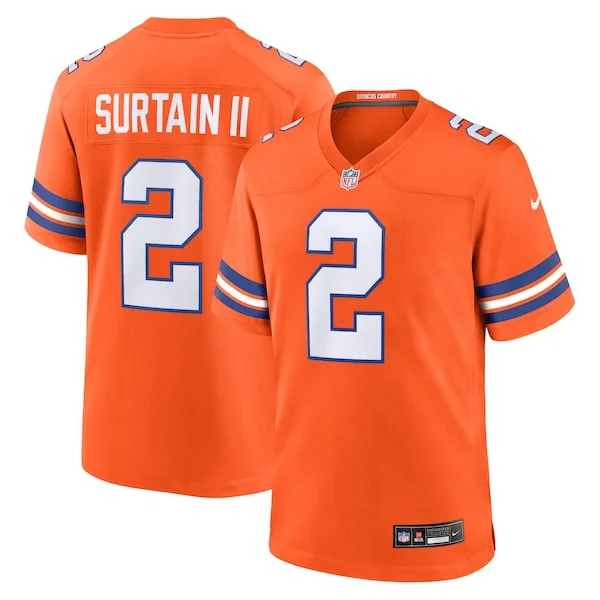 None Patrick Surtain Game Jersey - Orange | NFL Player Jersey