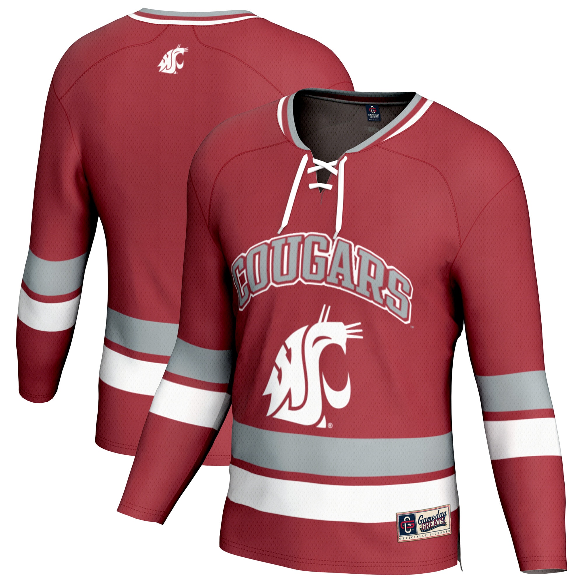 [NJP] Washington State Cougars GameDay Greats Spirit Hockey Jersey - Crimson