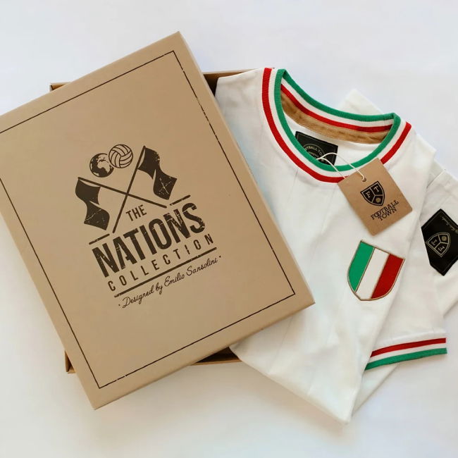Vintage Italy Gli Azzurri Away Soccer Jersey Performance