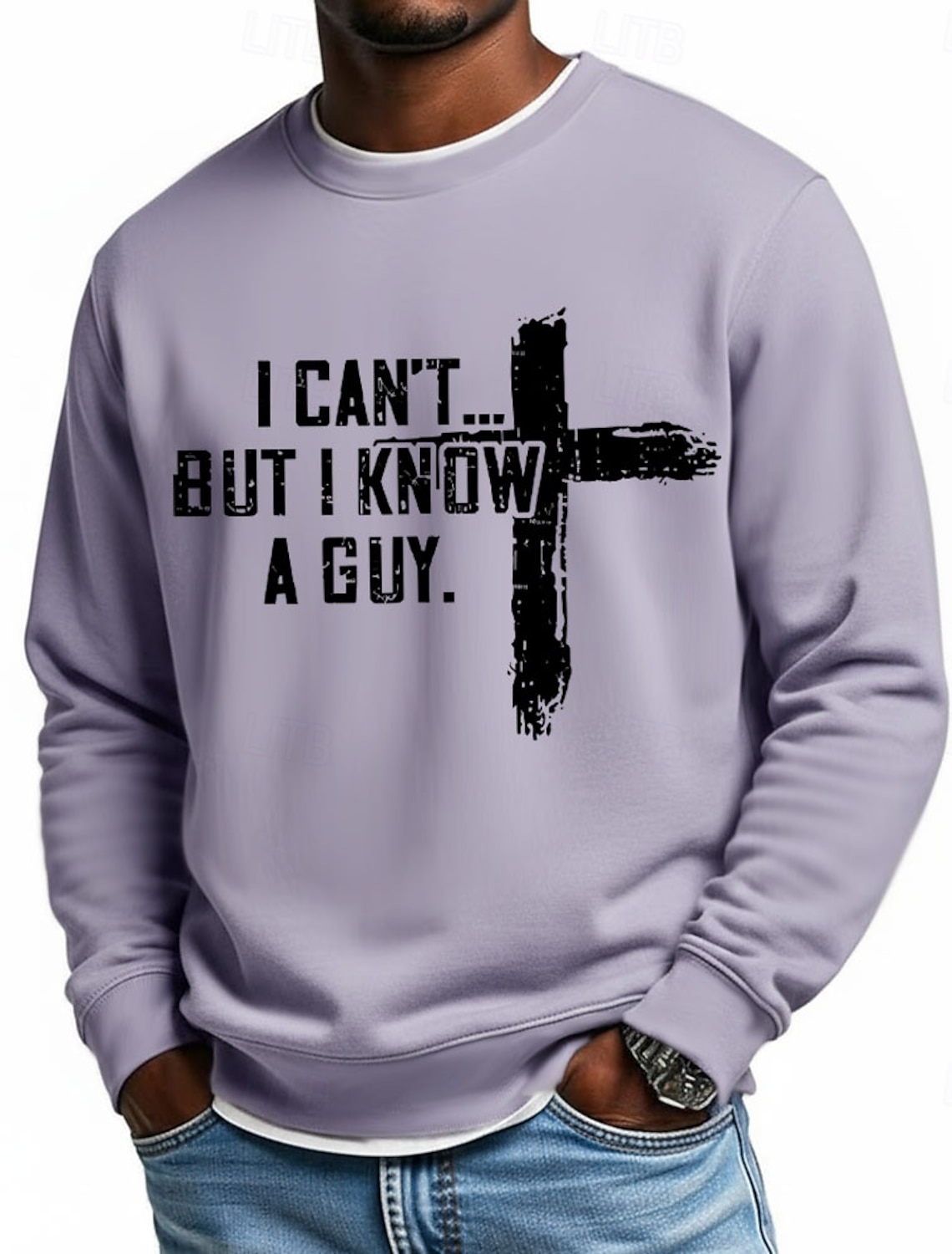 Men's Jesus Faith Sweatshirt Fashion Daily Casual Long Sleeve Crew Neck Home Streetwear Sports Outdoor Blue Light Blue Black Yellow Red Crewneck 3D All Seasons Designer S M L XL XXL XXXL