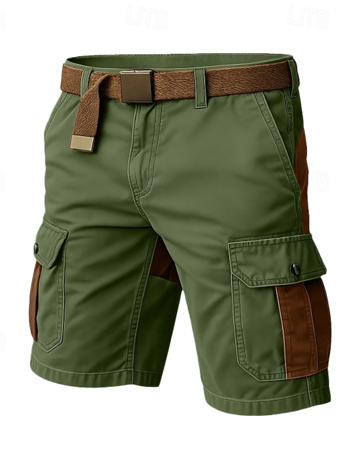 Men's Tactical Cargo Shorts Casual Pocket Elastic Waist Plain Knee #2