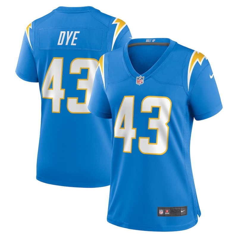 None Troy Dye Champion LA Chargers Official Jersey for NFL Fans