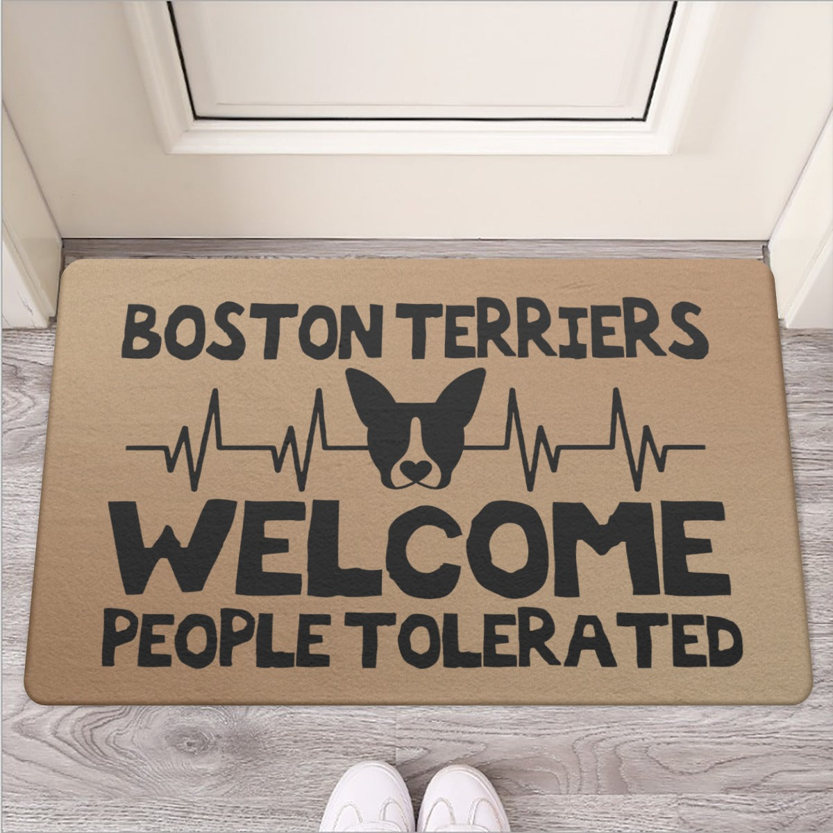 Culture-Inspired Rocco - Door Mat For Boston Terrier Lovers for Street