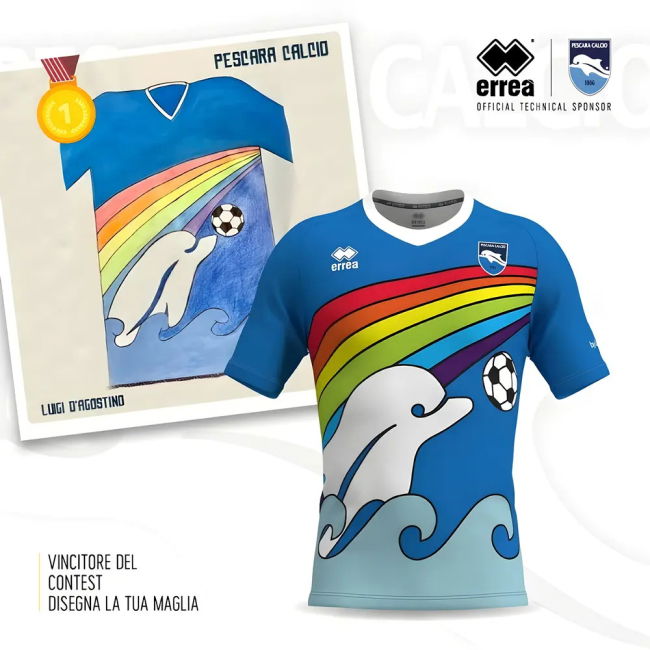 2025-2026 Pescara Authentic Home Jersey | Breathable | Professional