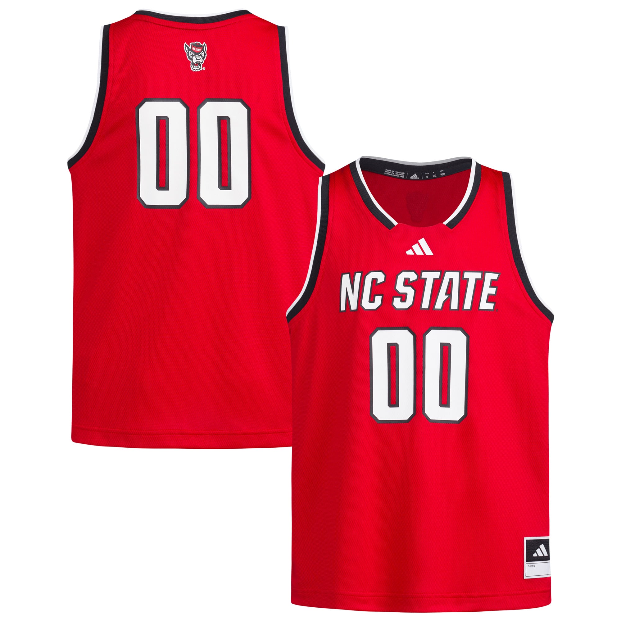 #00 NC State Wolfpack adidas Youth Swingman Jersey - Red
