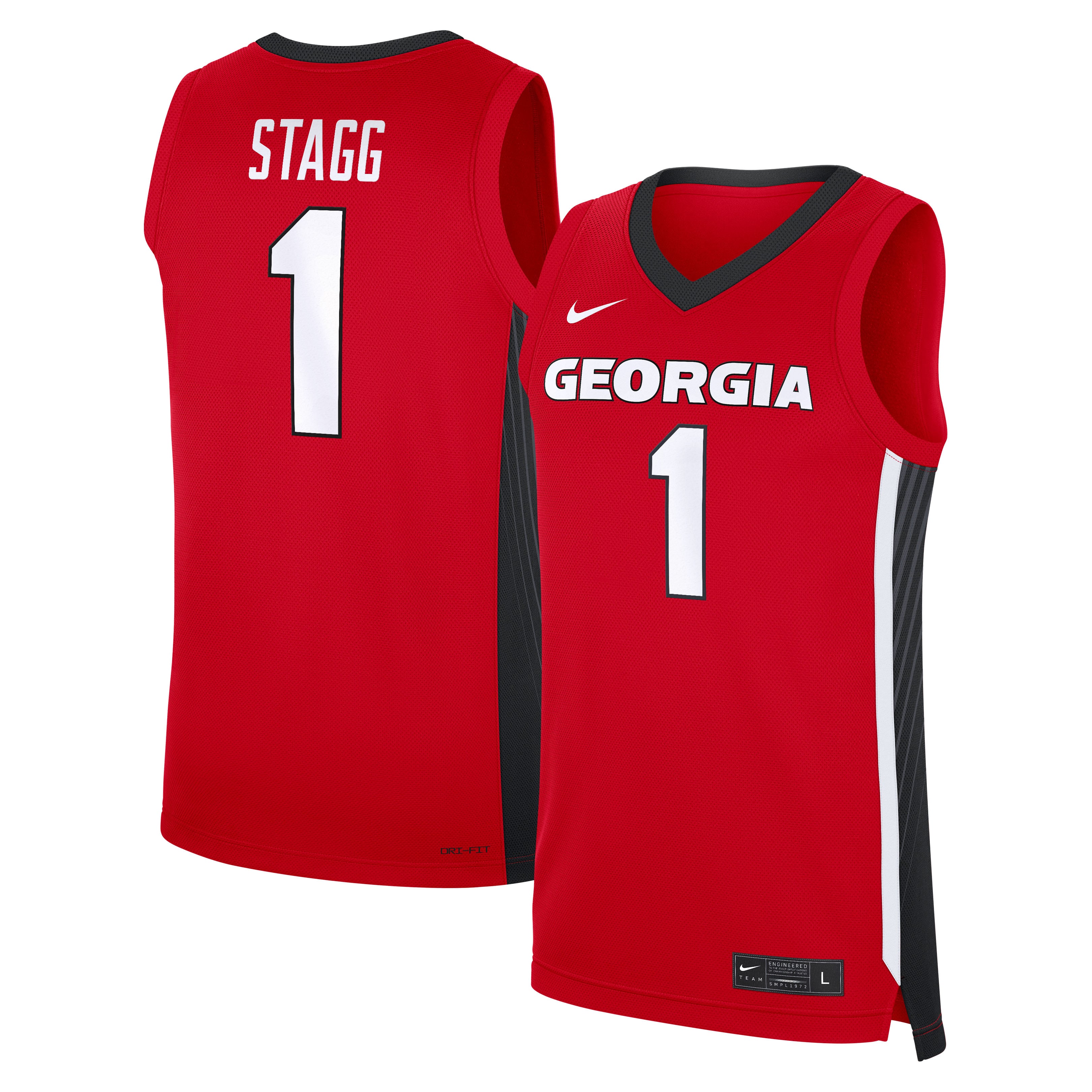 Kareem Stagg Georgia Bulldogs Nike NIL Men's Basketball Replica Jersey - Red