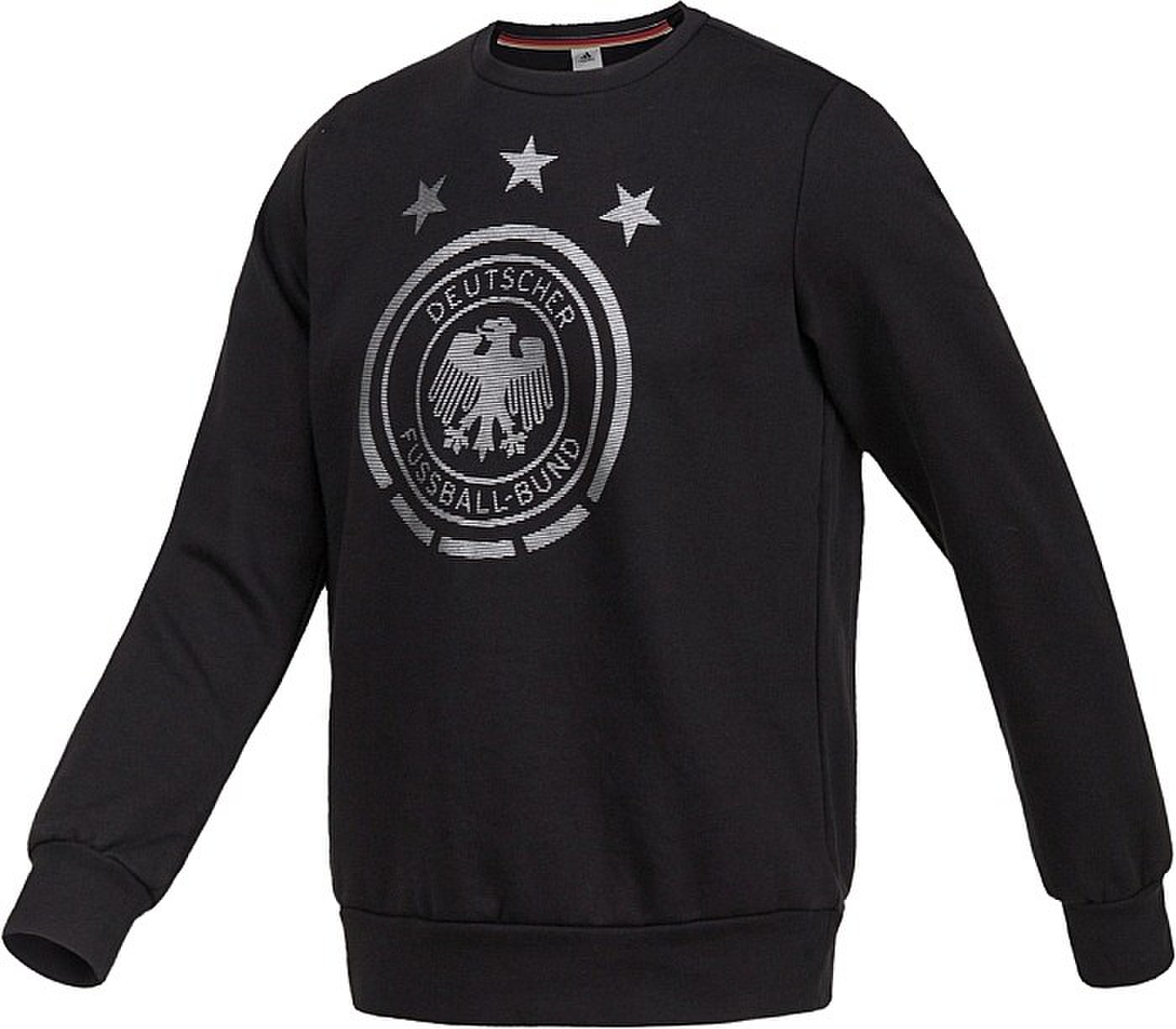 Moisture Wicking 13-14 Germany Black Long Sleeve Crew Sweatshirt