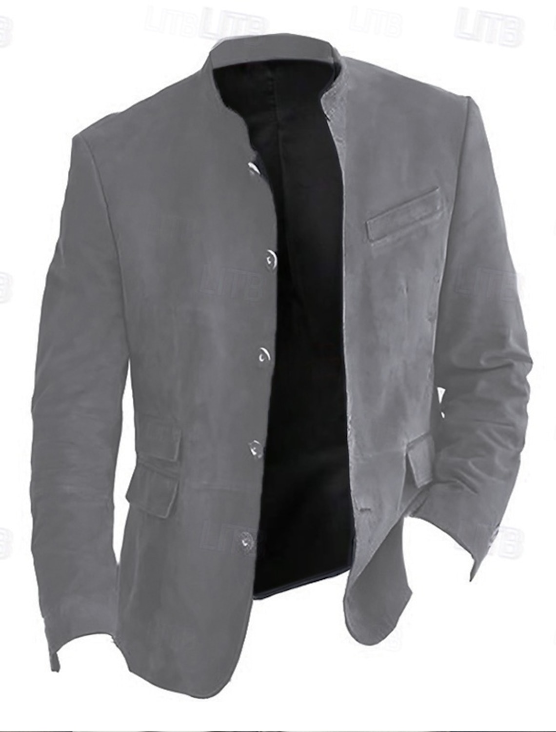 Men's Lightweight Jacket Casual Faux Suede Going out Soft Buckle