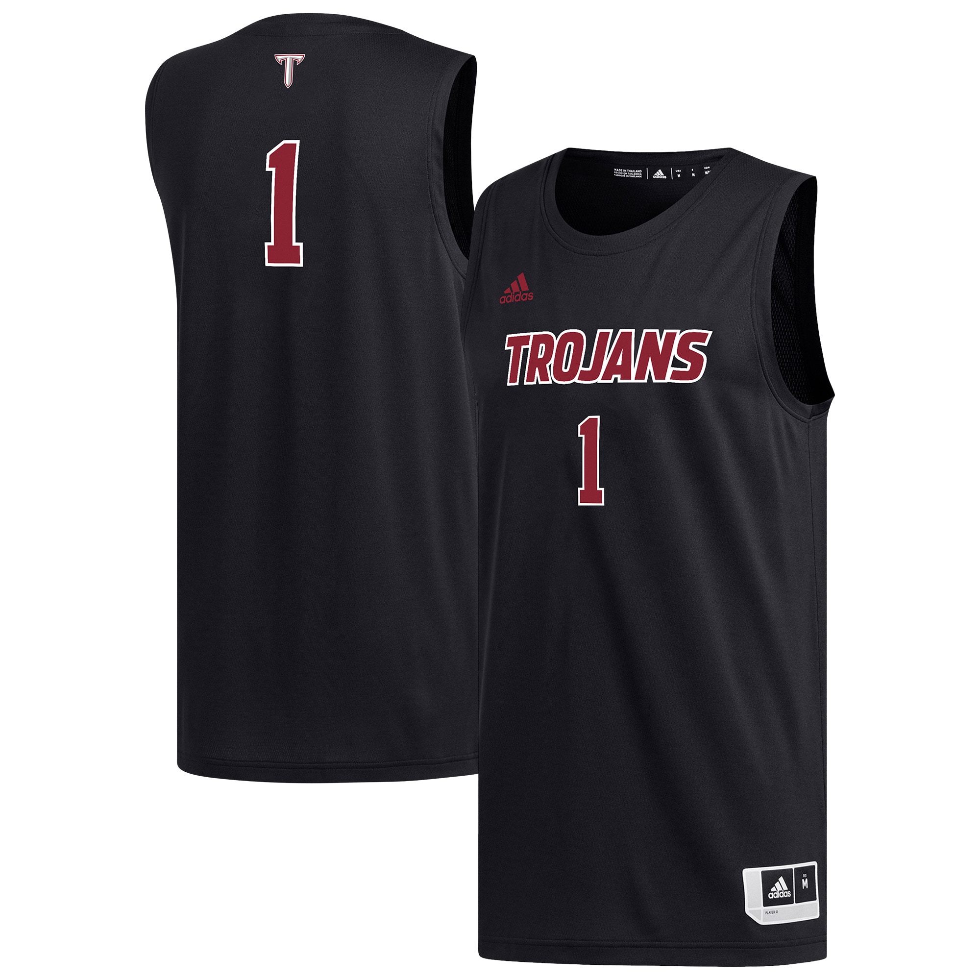 [DDG] Youth Troy University Trojans Replica Basketball Jersey - Black