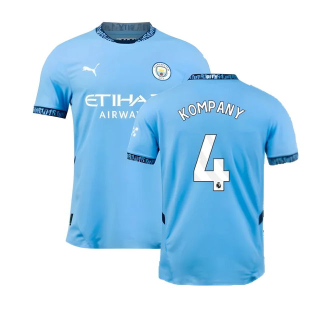 Faithful Football Man City Home Authentic Shirt Kompany #4 Officia...