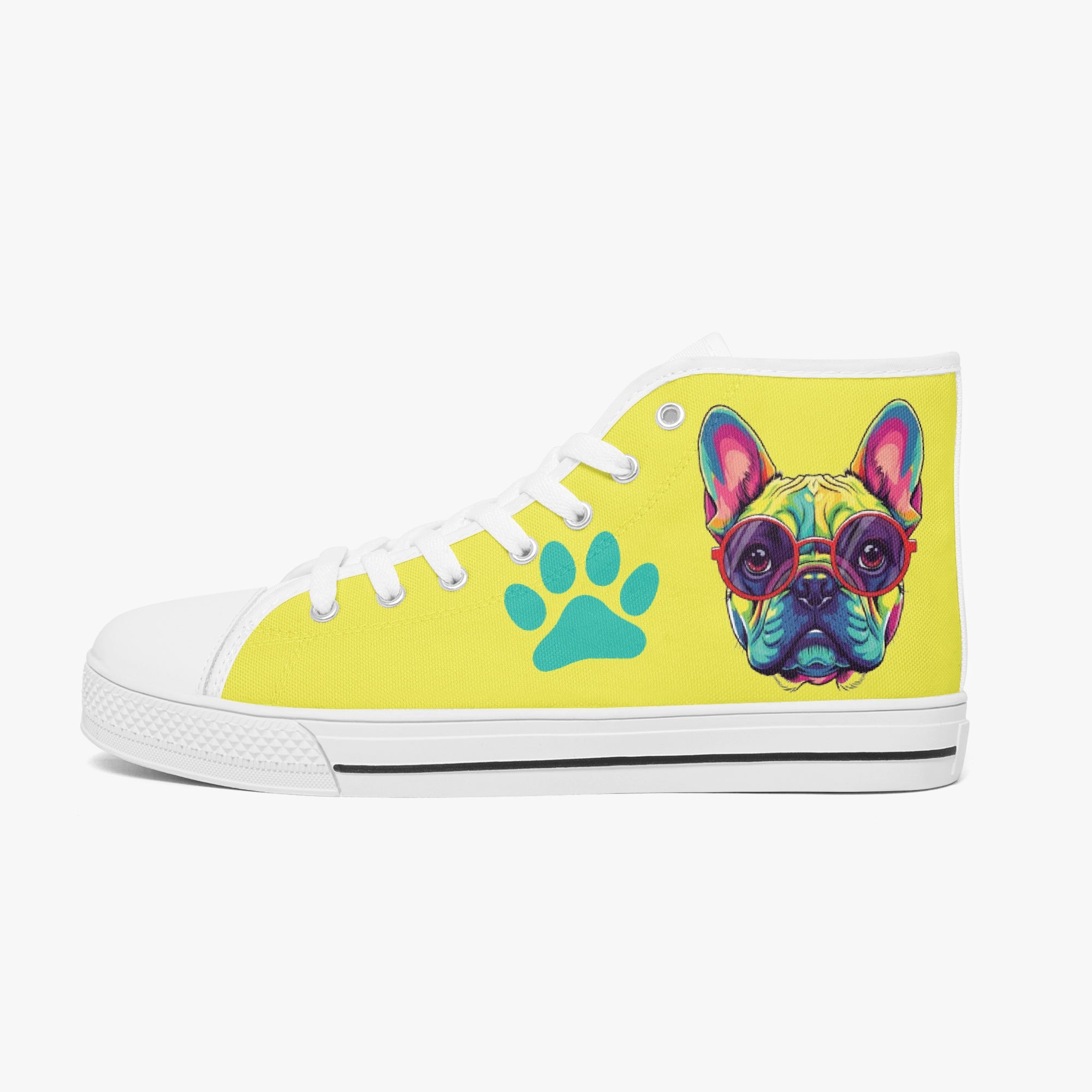 Banon - Dog Owner Classic High-top Canvas Shoes For Frenchie Fans