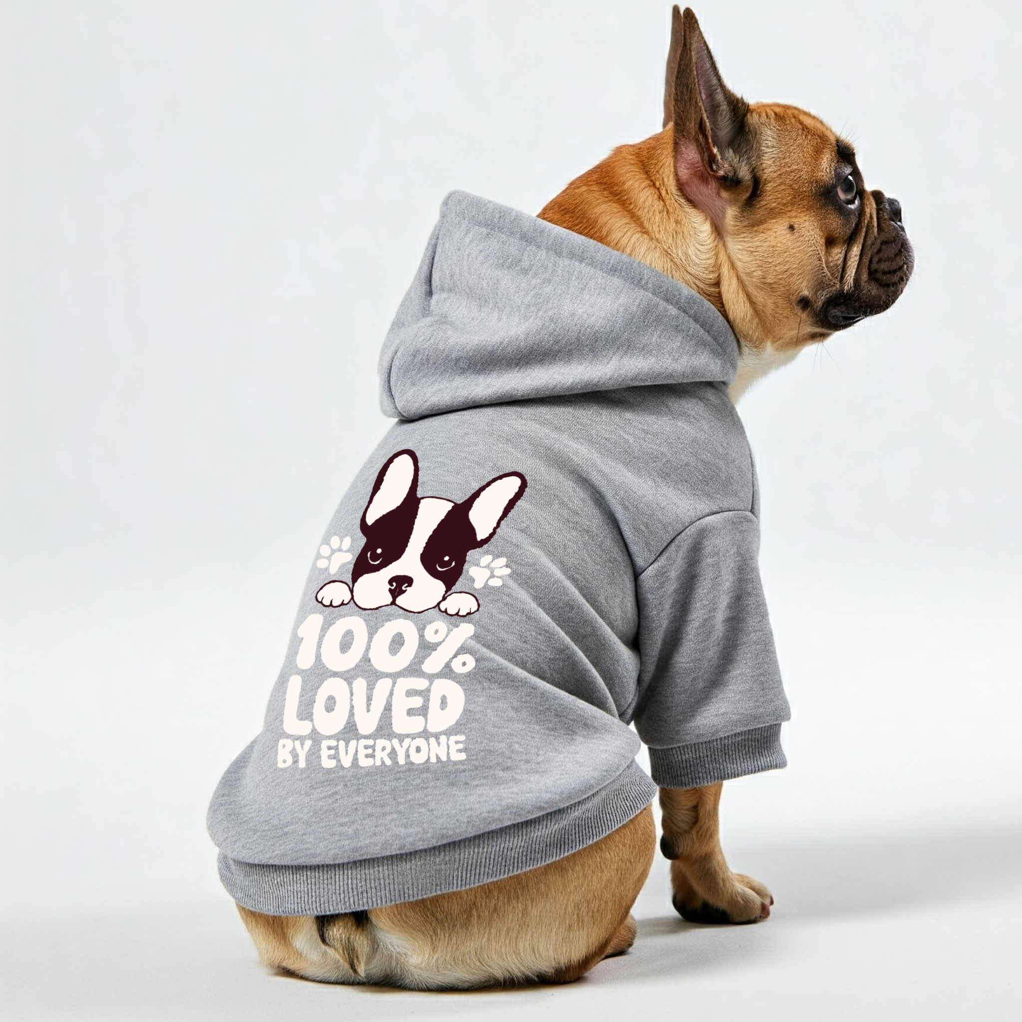 Loved By Evryone - Everyday Personalized French Bulldog Hoodies With Funny Quotes – Stylish, Cozy, And Premium 100% Cotton Pet Owner Apparel