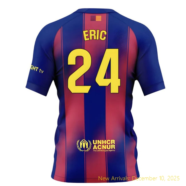 2025-2026 Barcelona Home Shirt - High Quality Game Day (Eric 24) -...