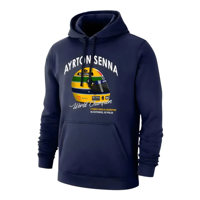 Cup Ayrton Senna Helmet Footer With Hood, Dark Blue Soccer