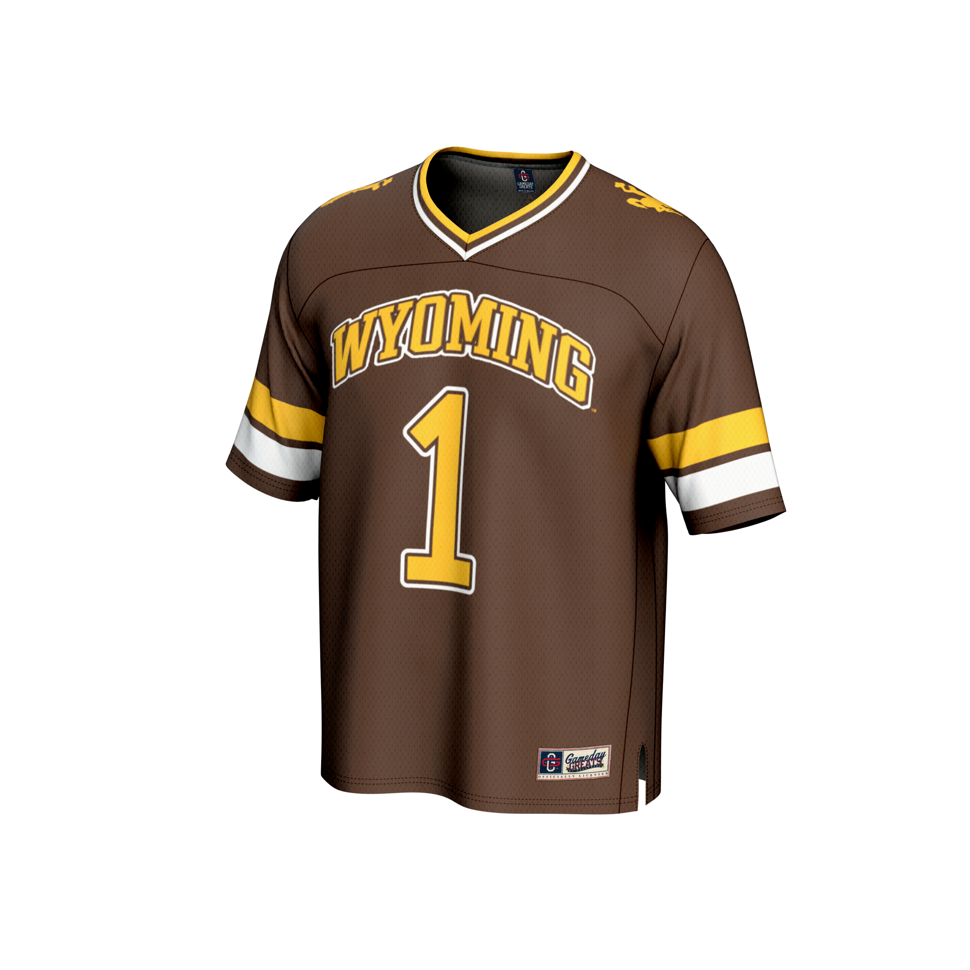 #1 Wyoming Cowboys GameDay Greats Unisex Collegiate Football Fashion 2026/2027 Football Jersey - Brown