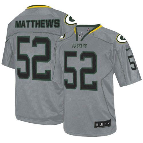 NFL GB Packers #52 Clay Matthews Green Lights Out Jersey - Authenti...
