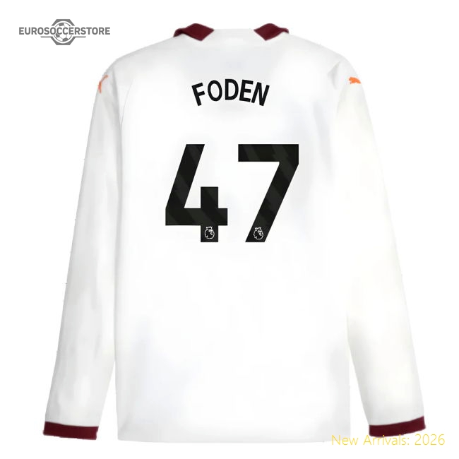 Sleeve Away Shirt FODEN 47 2023-2024 Man Performance City Long