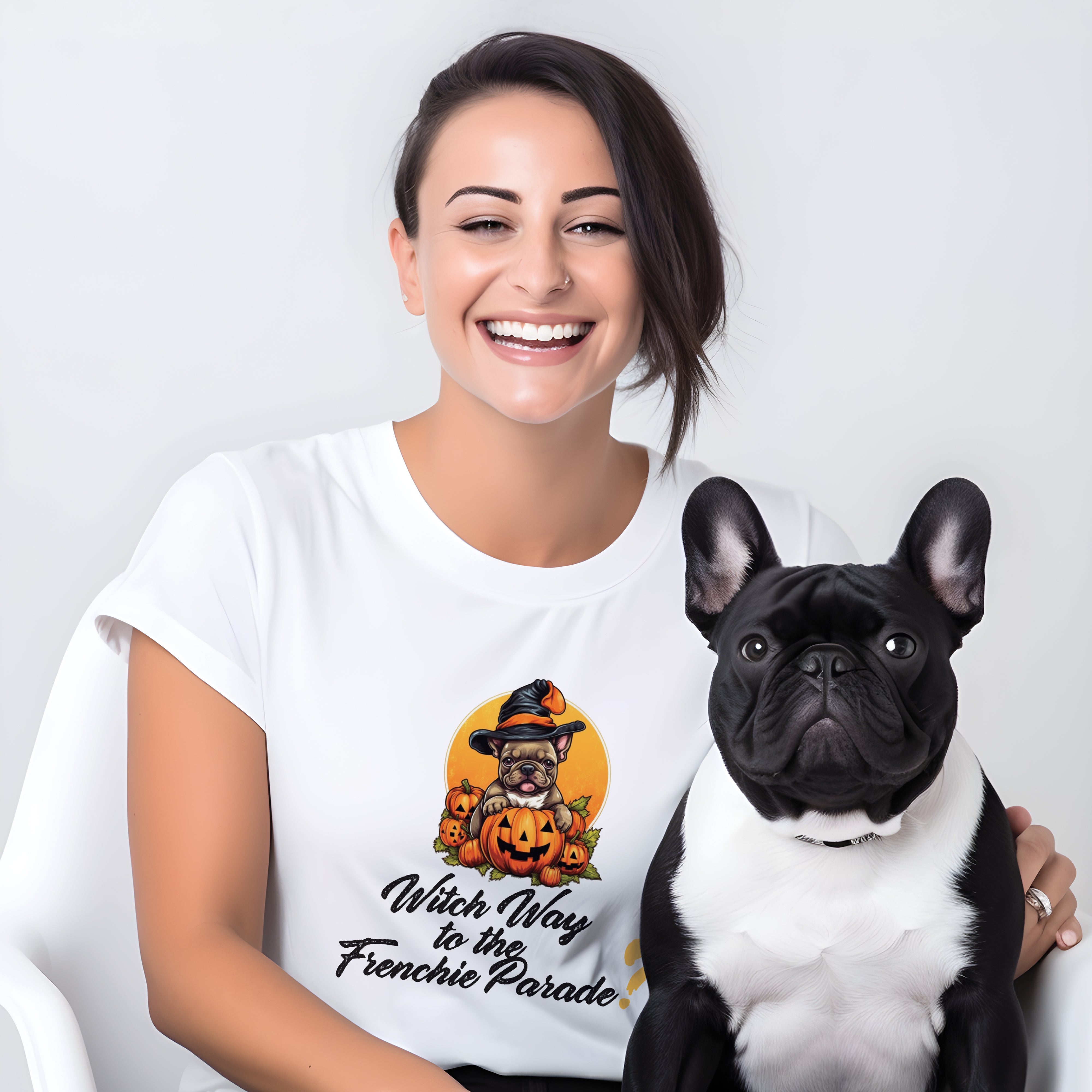 Trendy Witchy Frenchie Charms - Unisex T-shirt for Street Style Durable