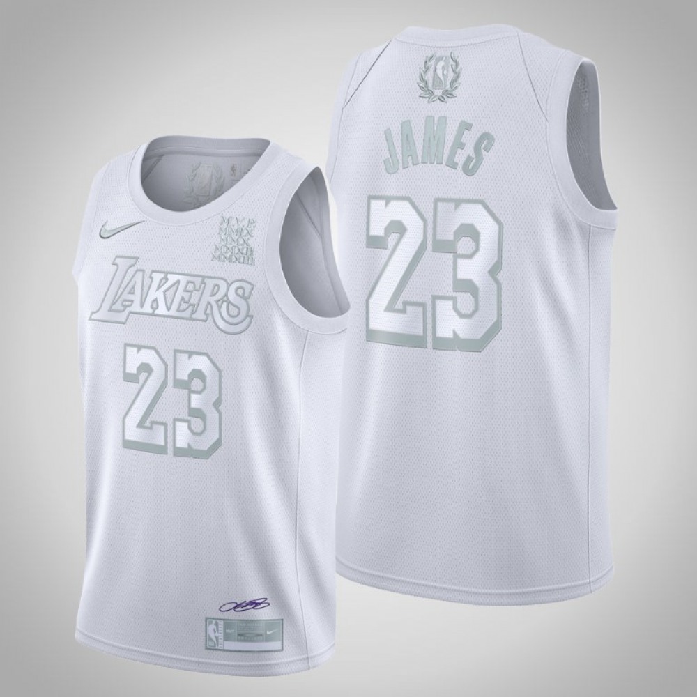 Premium Quality Men's LA Lakers #23 LeBron White Basketball Jersey