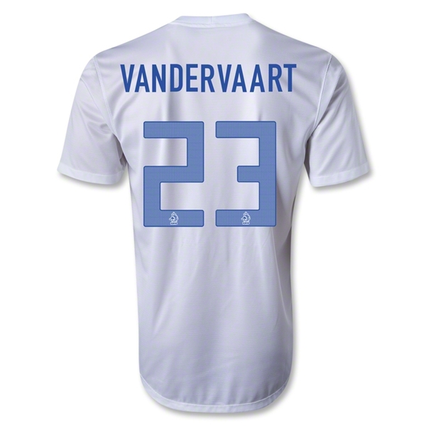 2013 Netherlands 23 VAN DER VAART Away White Jersey Shirt - Official