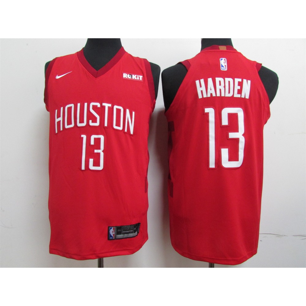 Premium James Harden13 Houston Rockets Red Jersey - - NBA Collection